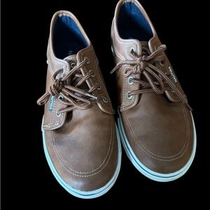 Nautica Brown and White Kids Dress Lace-Up Shoes